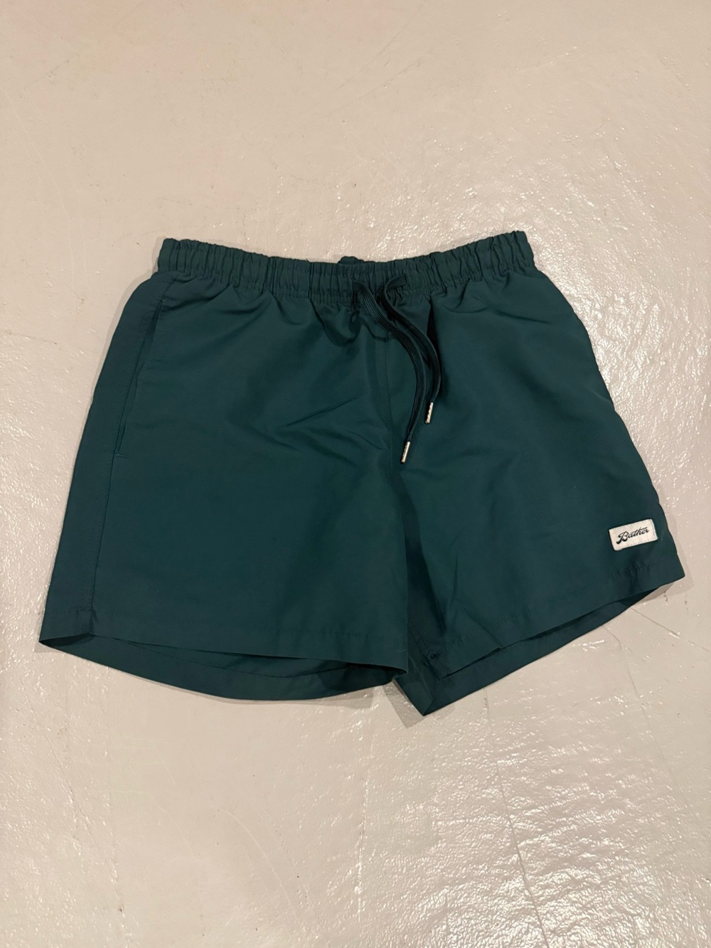 Men's Deep Teal Quick-Dry Swim Trunks with Drawstring